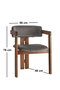 Hanah Home Sillón de Terciopelo CO - 029 Nogal y Antracita